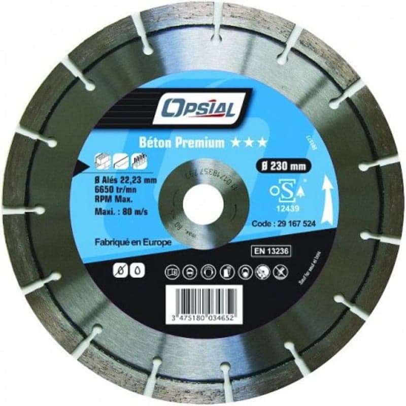 Disque diamant 230 mm béton